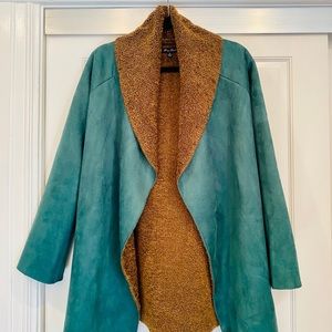 Honey Punch Faux Suede  Coat